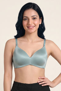 Zivame At Work Padded Non Wired 3/4Th Coverage T-Shirt Bra - Gray Mist — thumbnail 2